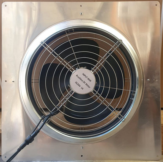 Solar sub-floor 40w extraction fan, large airflow, 300mm