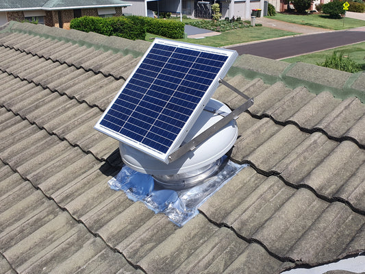 Solazone Solarwhiz installed on a tile roof