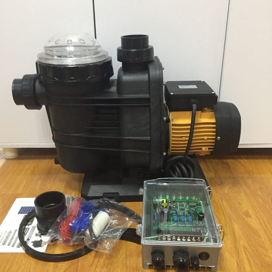 1200-watt solar-powered pool pump, with solar controller