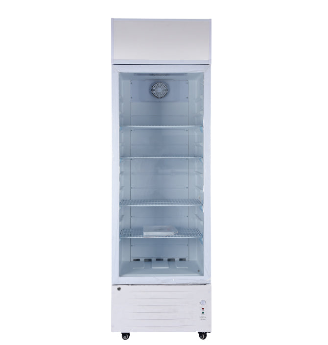 Front view Juka-300-litre-display-fridge