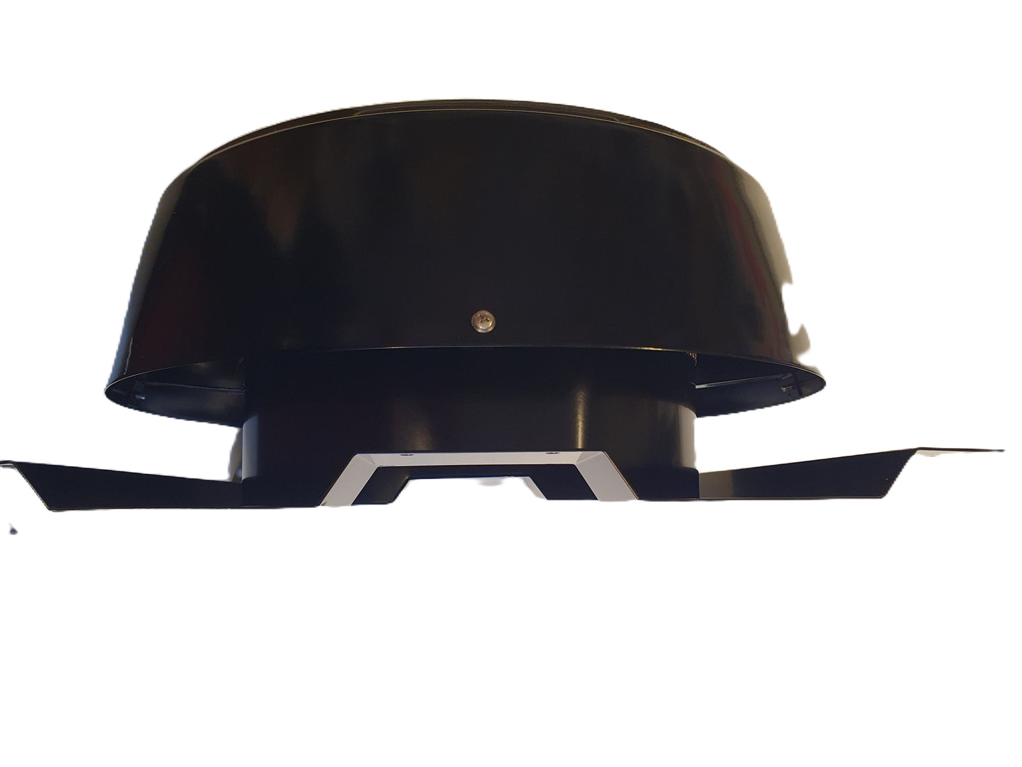 Sideview of solar-powered shipping container roof ventilator