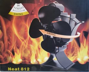 Swing Wood Stove Fan - circulates warm air more widely
