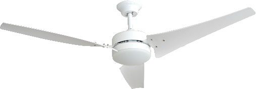 Solar Ceiling Fan - White, 3-blade